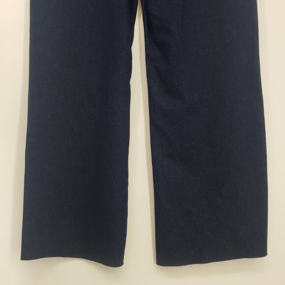 Zara The 90's Full Length Jeans 6 High Rise Waist Dark Wash Austin Blue - Picture 8 of 10